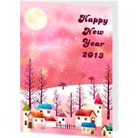 soft pink new year cards