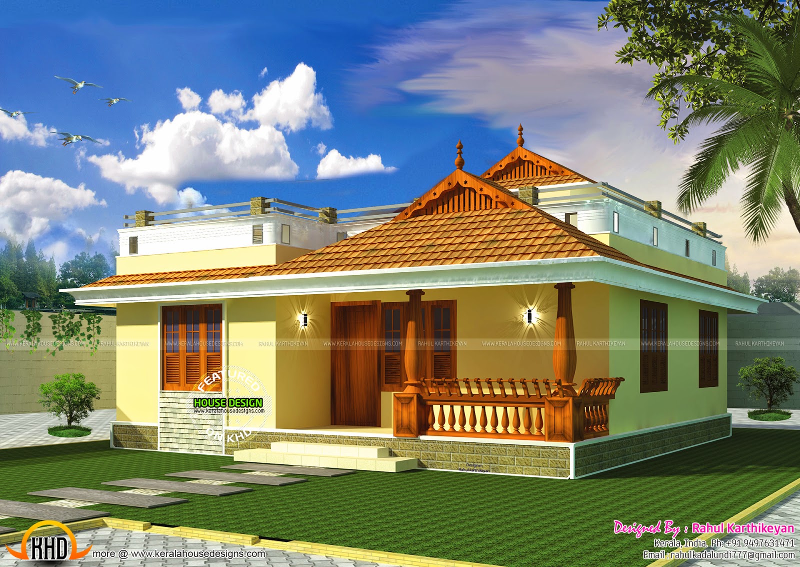 Work finished house  plan  keralahousedesigns