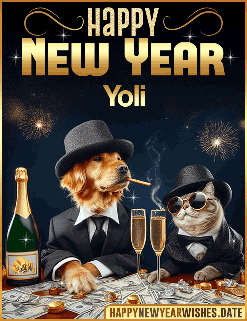Happy New Year wishes gif Yoli