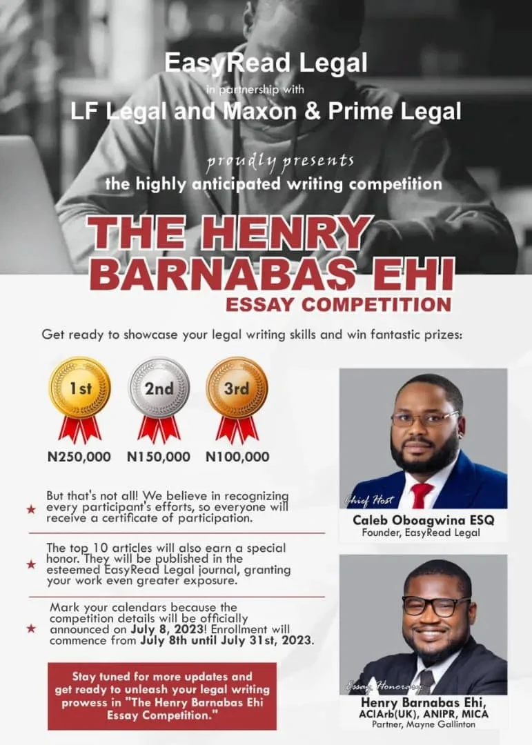 Submit To The Henry Barnabas Ehi Essay Competition 2023