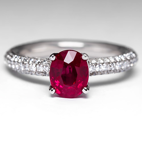 Sapphire + Ruby Engagement Rings Style Me Pretty