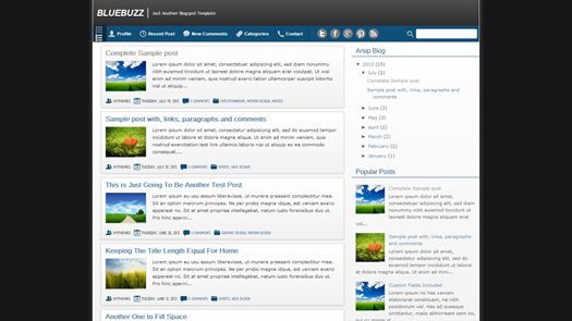 BlueBuzz Blogger Template