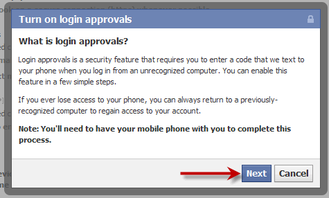  facebook login approvals with mobile