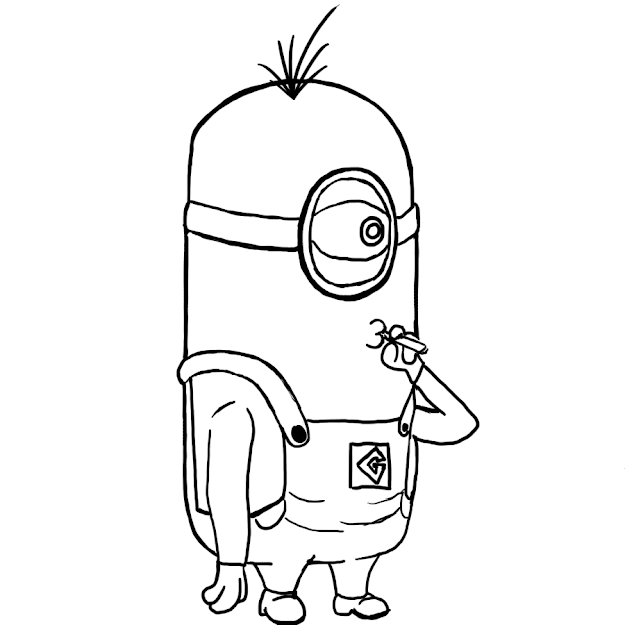 Cute Despicable Me Minion Coloring Pages
