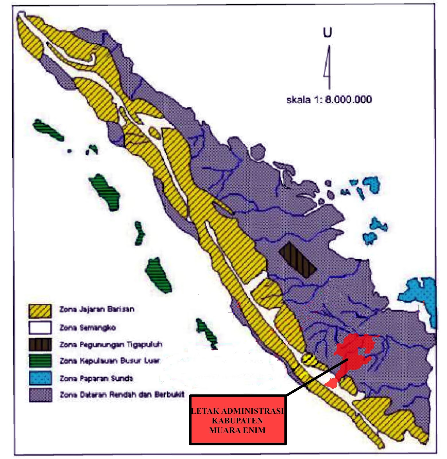  GEOLOGI  DAERAH KABUPATEN MUARA  ENIM  PROVINSI SUMATERA 