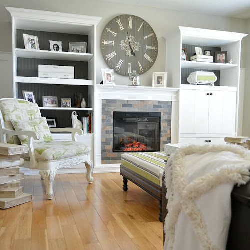 80s Wall Unit Hack Built-In Bookcases With Fireplace