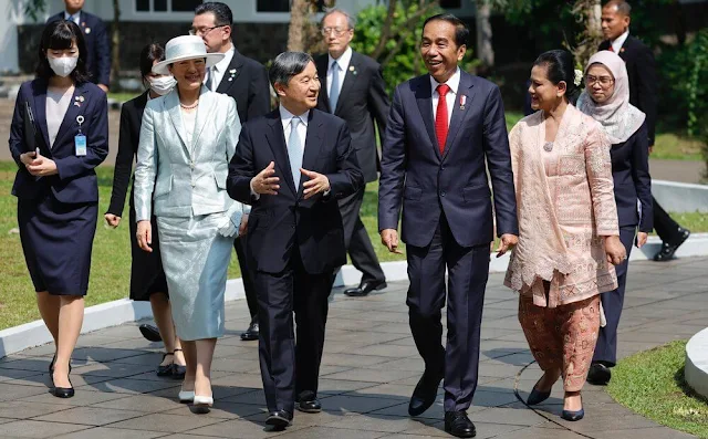 Emperor Naruhito and Empress Masako welcomed by President Joko Widodo and First Lady Iriana Joko Widodo
