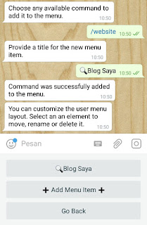 Cara Mudah Membuat Menu Pada Bot Telegram