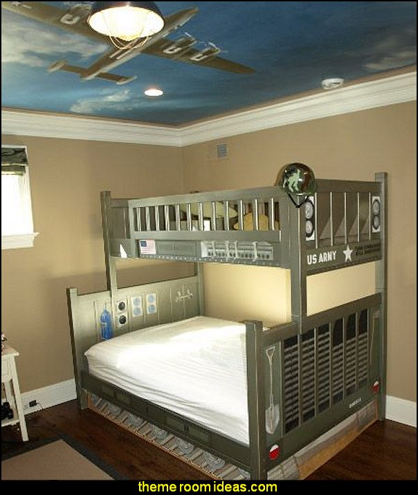 military themed bedroom decorating army style army aircraft