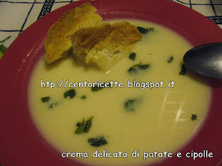 Crema delicata di patate e cipolle