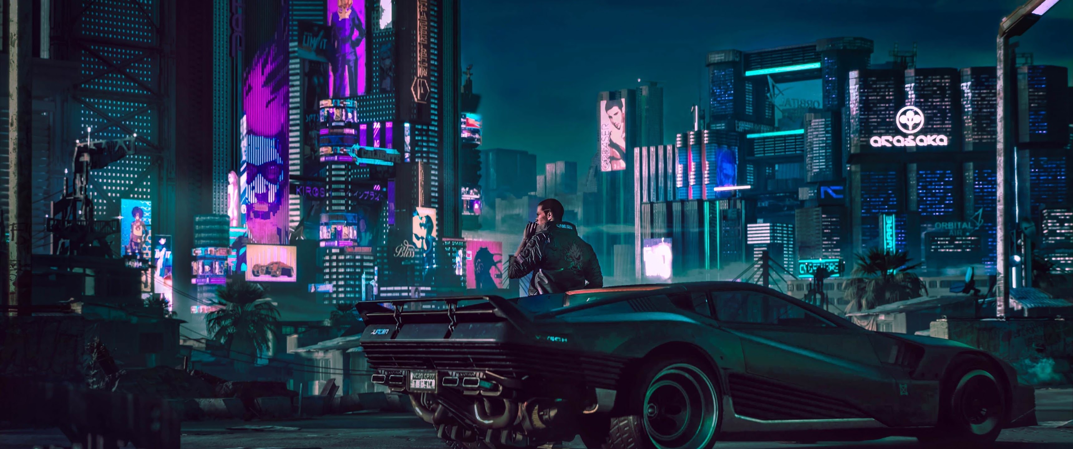 Cyberpunk 2077, City, Night, V, Car, 4K, #64 Wallpaper