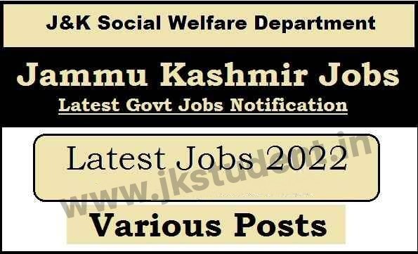 Social Welfare Jobs Recruitment 2022 Apply Online For various Posts