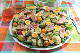Food Lust People Love: Not the traditional French recipe from Nice, this Grilled Tuna Niçoise Salad is going to be a favorite for folks who aren’t crazy about canned tuna. Lightly grilled fresh tuna brings a lovely freshness to the plate which includes potatoes, green beans, tomatoes, artichokes, olives and mixed greens.