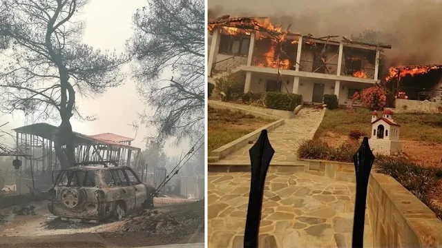 Καίγονται σπίτια στην Κινέτα - ΒΙΝΤΕΟ