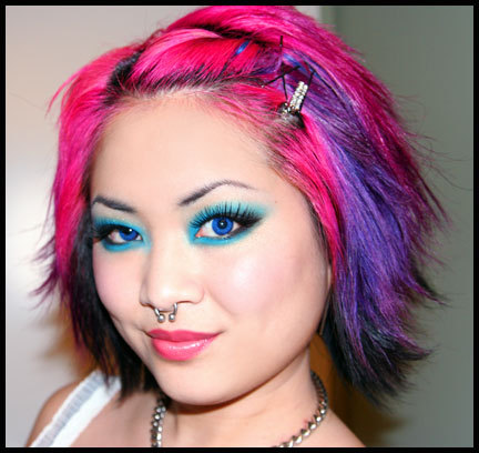 Emo Short Hairstyles With Multicolored Hair