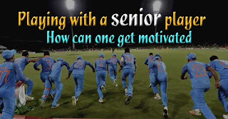 How can one get motivated by playing with a senior player?