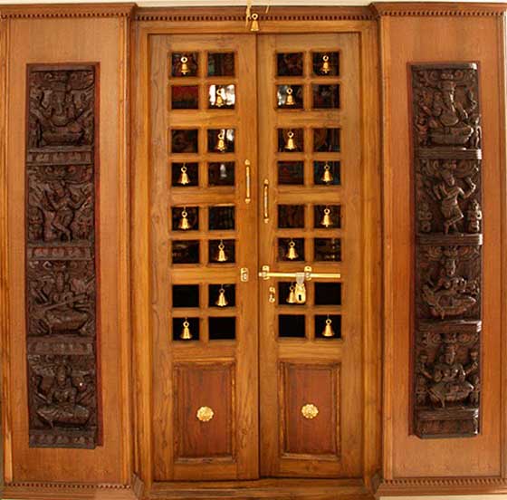 Latest Pooja Room Door  Frame And Door Design Gallery  