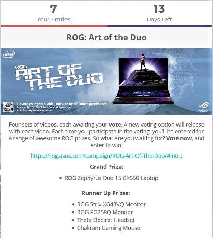 ROG Art of The Duo Competition