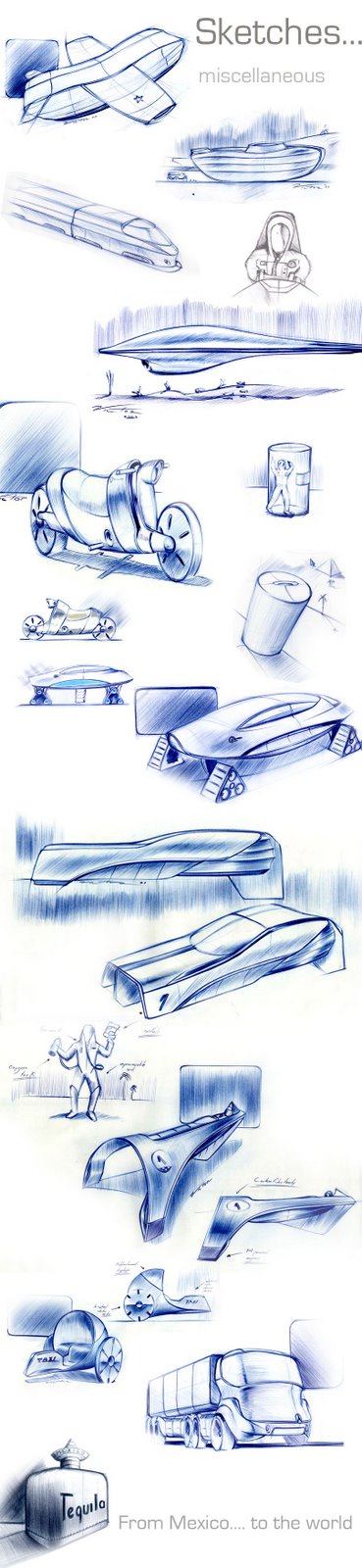 Sketches from the Transportation Design class..;