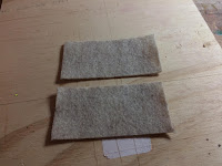 Two 2.5" X 4" felt pieces