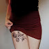 Excellent Flower Tattoos On Women Thigh Area