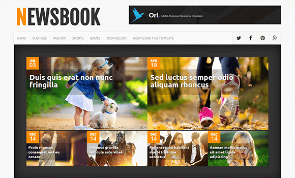 Download NewsBook Clean Magazine Responsive Blogger Template Free