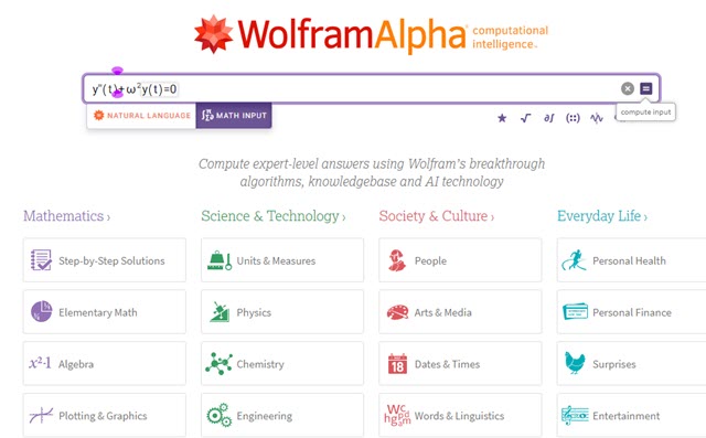 wolframalpha motore computazionale