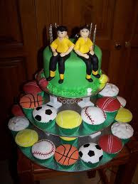 sports theme birthday cake