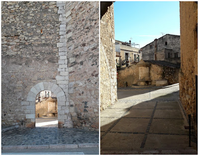 Poblet a Prenafeta, GR-175, porta entra la Torre de Sant Marçal i l'església de Sant Marçal a Montblanc