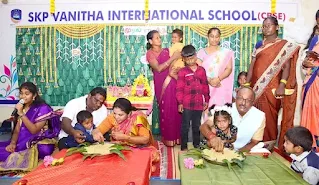நெல்மணியில் 'அ' எழுத்து-கல்வியை துவங்கிய குழந்தைகள்