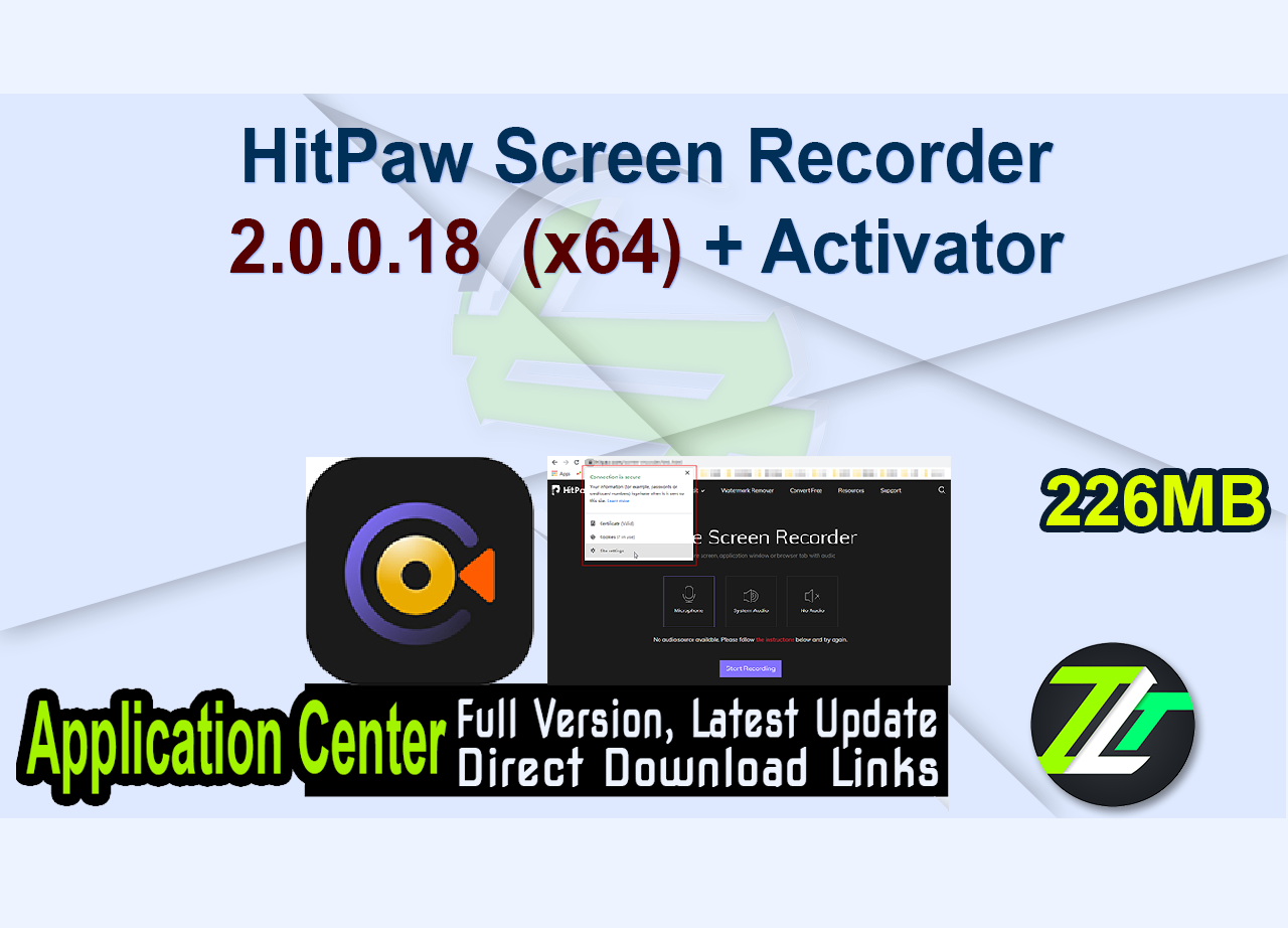 HitPaw Screen Recorder 2.0.0.18  (x64) + Activator