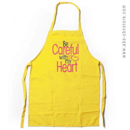  Be Careful With My Heart Yellow Apron