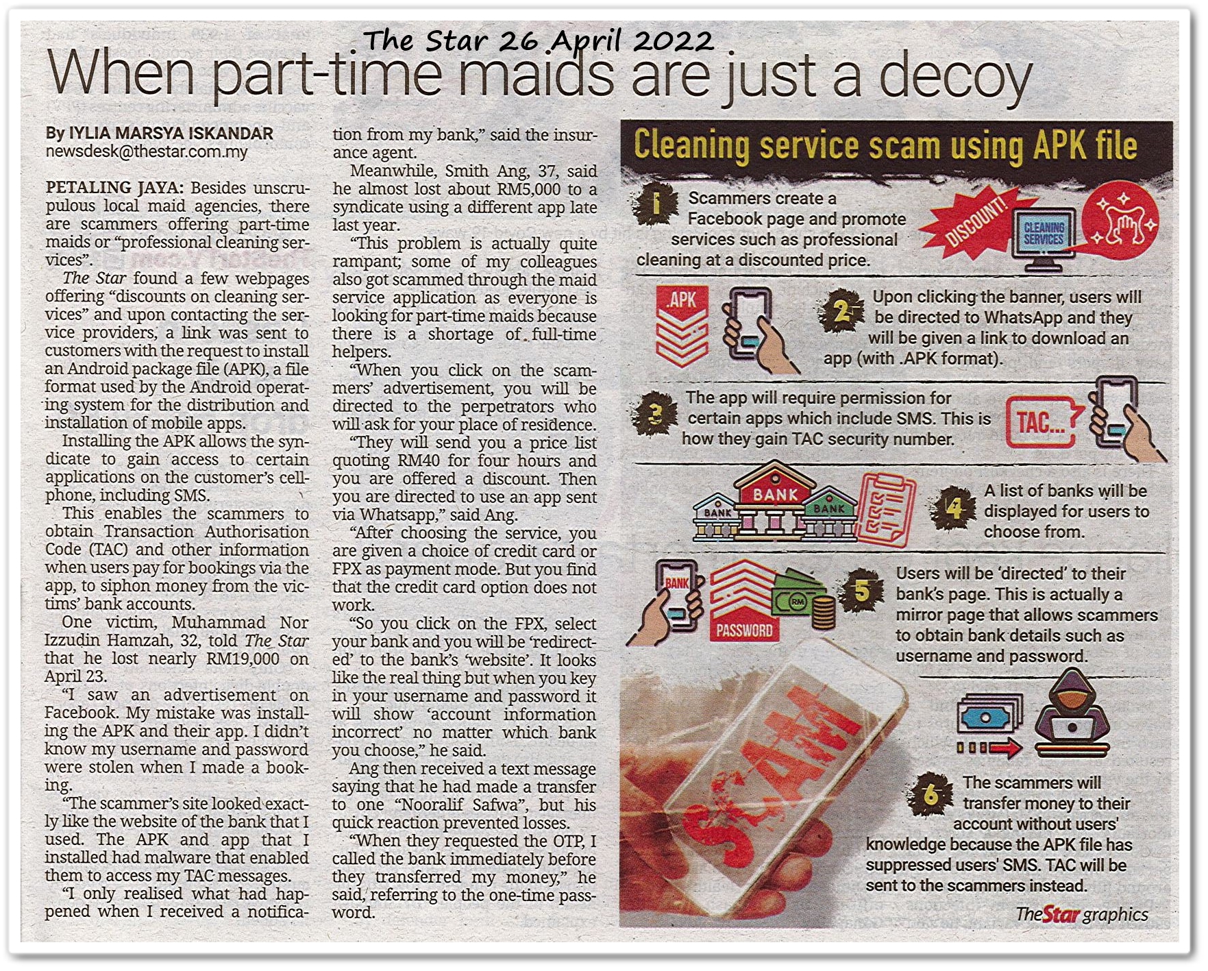 When part-time maids are just a decoy - Keratan akhbar The star 26 April 2022