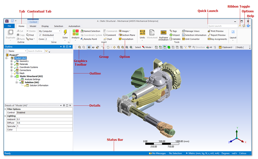 ansys mechanical simulacion