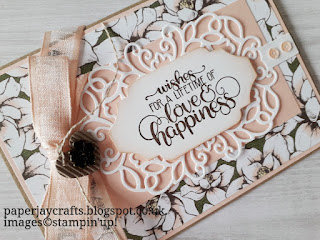 Magnolia Lane  Wedding Card Detailed Bands Dies Stampin Up