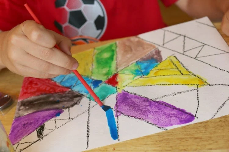 math art using watercolors