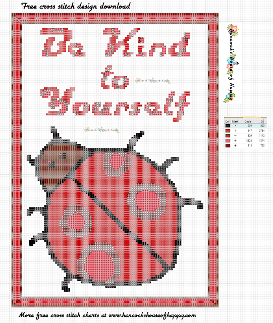 Creature Comforts! Be Kind to Yourself Ladybug Cross Stitch Pattern Free to Download ladybug cross stitch, be kind to yourself cross stitch, cross stitch for beginners, insect cross stitch, be kind cross stitch pattern cross stitch funny, subversive cross stitch, cross stitch home, cross stitch design, diy cross stitch, adult cross stitch, cross stitch patterns, cross stitch funny subversive, modern cross stitch, cross stitch art, inappropriate cross stitch, modern cross stitch, cross stitch, free cross stitch, free cross stitch design, free cross stitch designs to download, free cross stitch patterns to download, downloadable free cross stitch patterns, darmowy wzór haftu krzyżykowego, フリークロスステッチパターン, grátis padrão de ponto cruz, gratuito design de ponto de cruz, motif de point de croix gratuit, gratis kruissteek patroon, gratis borduurpatronen kruissteek downloaden, вышивка крестом