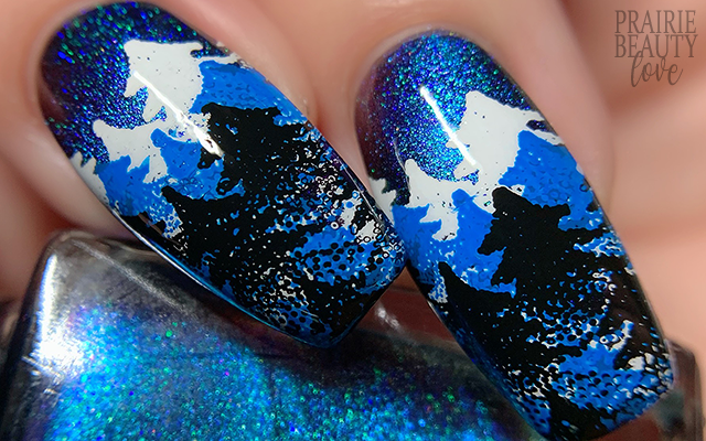 Prairie Beauty: CHRISTMAS NAIL ART: Frosty Layered Winter Forest Nails