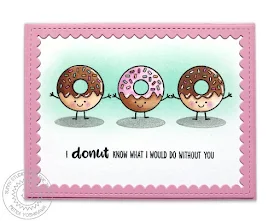 Sunny Studio Stamps: Breakfast Puns Donut Know What I Would Do Without You Card by Mendi Yoshikawa