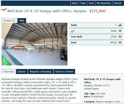 Orlando Apopka Airport Hangar w/Office For Sale