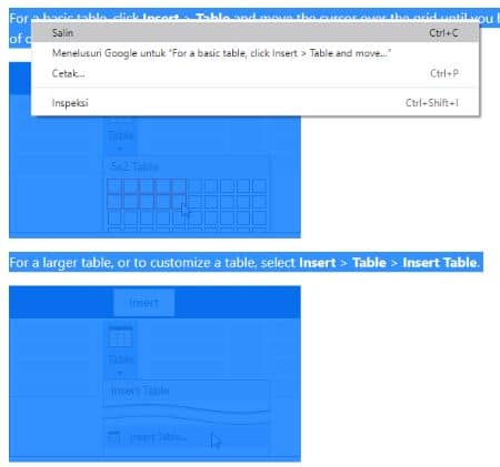 mengcopy tulisan atau teks menggunakan ctrl