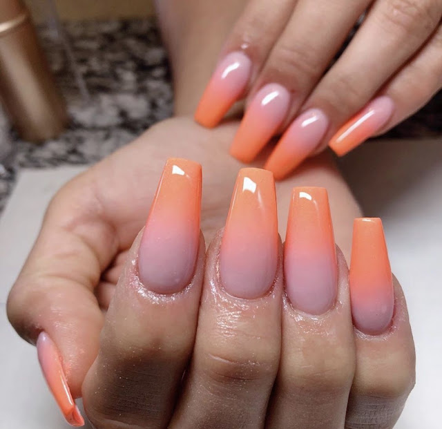 Sunset Ombré Gel Nail