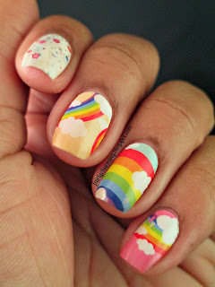 Born Pretty, nail stickers, rainbow, rainbows, review, nails, nail art, nail design, mani