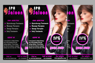spa Beauty salon flyer in Photoshop