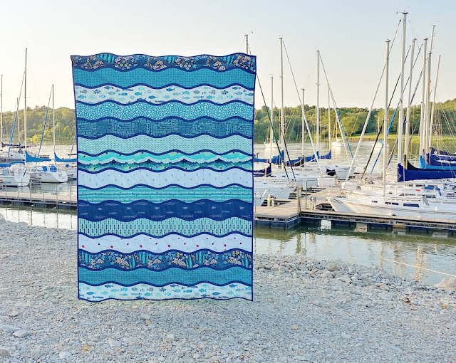 High Tide quilt - a bias tape applique quilt for advanced beginners