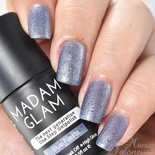 Madam Glam Gel Polish Blue Fiesta Swatch