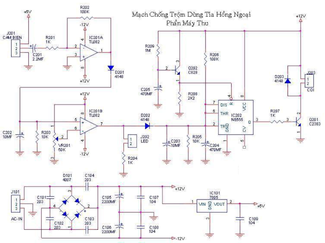 Mạch Chống Trộm Bằng Tia Hồng Ngoại Chính Xác Nhất