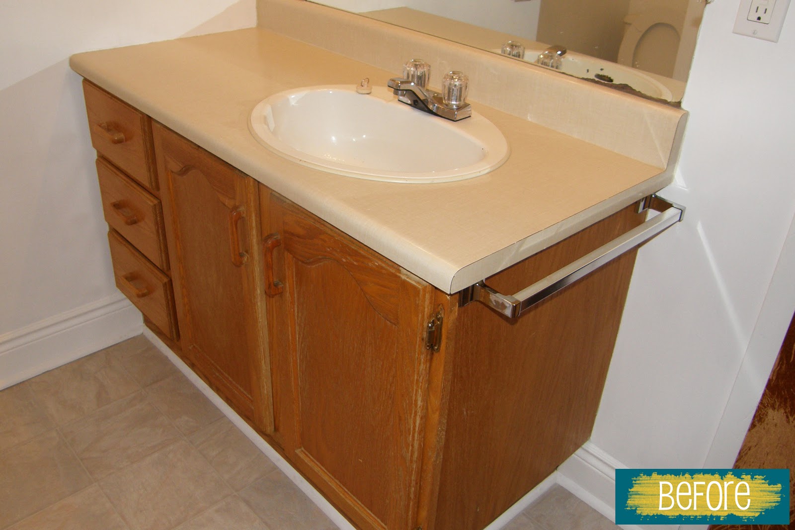 vanity bathroom furniture And here it is post-installation (after some painting and hardware 