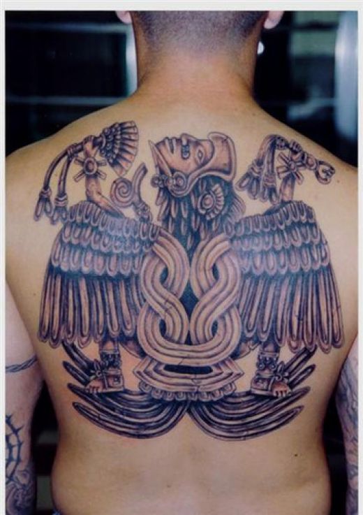 A very distinctive style Aztec tattoo designs are some of the most striking