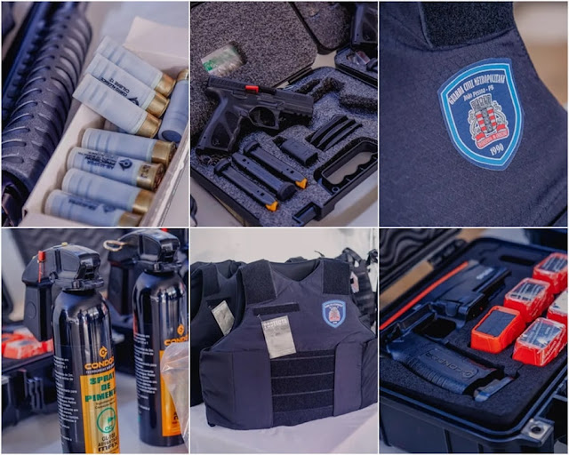Cícero Lucena e Leo Bezerra entregam 641 novos coletes balísticos para agentes da Guarda Civil Metropolitana de João Pessoa